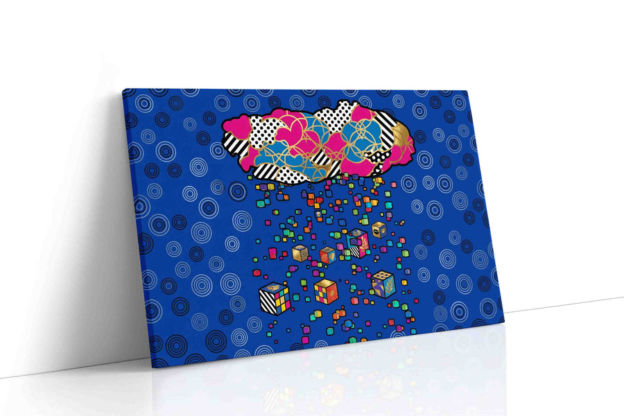 Cloud of Neon Keepsakes modern canvas print, gallery-wrapped, ready to hang
