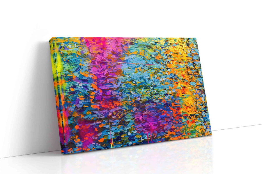 Electric Lotus Tide modern canvas print, gallery-wrapped, ready to hang