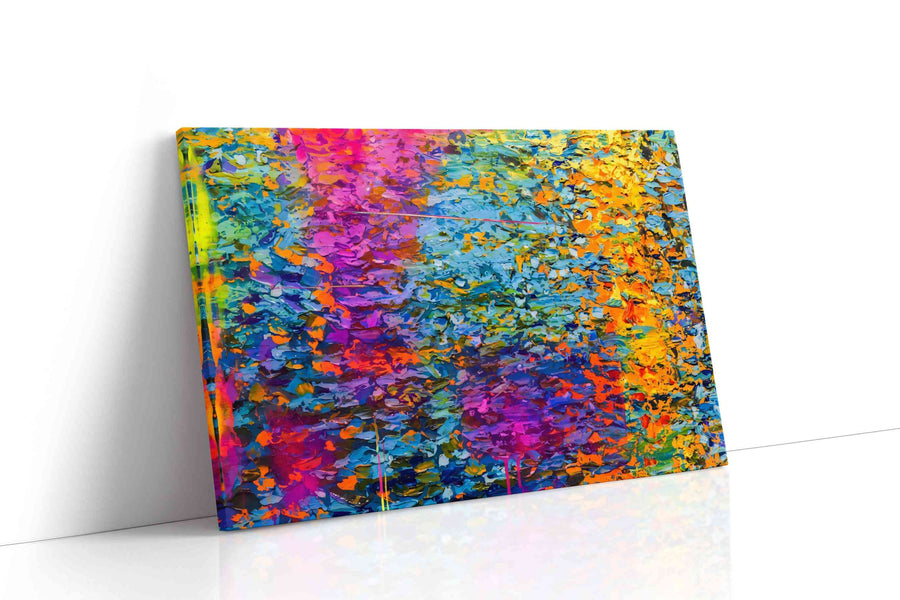 Electric Lotus Tide modern canvas print gallery-wrapped landscape canvas studio shot