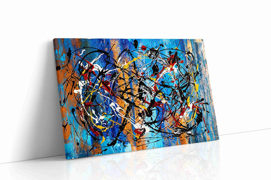 Electric Tidal Frenzy modern canvas print gallery-wrapped landscape canvas studio shot