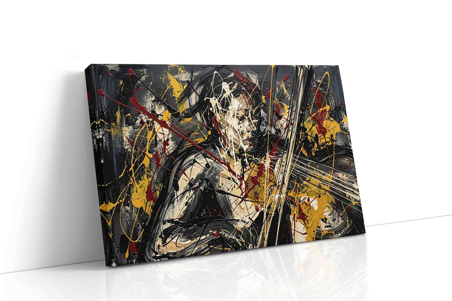 Gilded Chaos Sonata modern canvas print gallery-wrapped landscape canvas studio shot