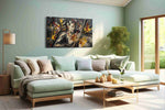 Gilded Chaos Sonata modern canvas print, hanging on wall