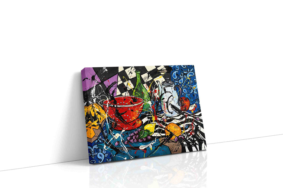 Midnight Feast in Motion modern canvas print gallery-wrapped landscape canvas studio shot