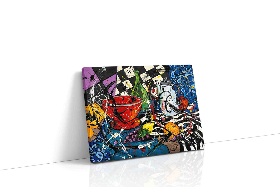 Midnight Feast in Motion modern canvas print, gallery-wrapped, ready to hang