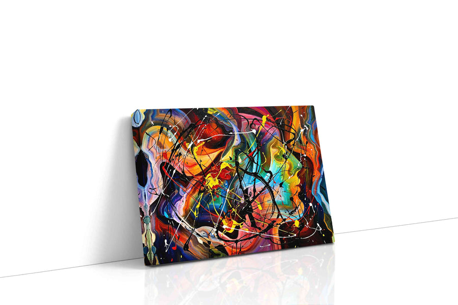 Prismatic Frenzy modern canvas print gallery-wrapped landscape canvas studio shot