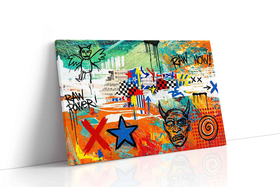 Run Now, Devil's Carnival modern canvas print, gallery-wrapped, ready to hang