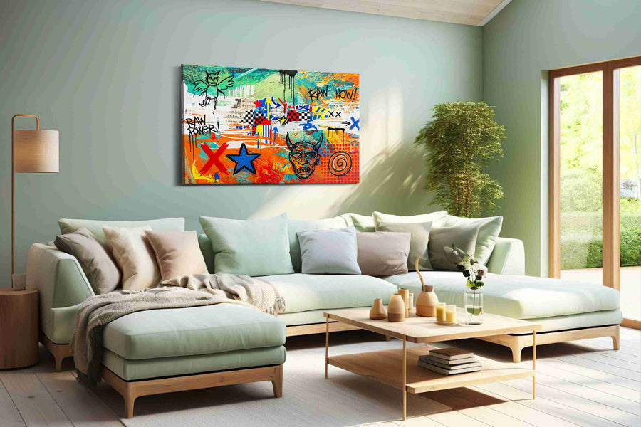 Run Now, Devil's Carnival modern canvas print, hanging on wall