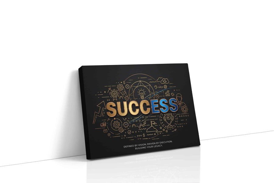 Blueprints of Triumph motivational canvas print gallery-wrapped landscape canvas studio shot