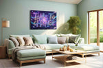 Celestial Time to Change motivational canvas print, hanging on wall