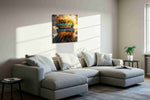Forged for the Summit motivational canvas print, displayed in a living room