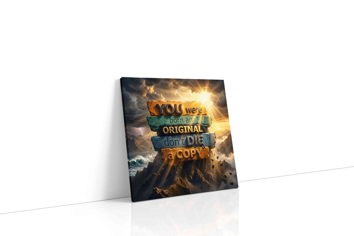 Forged for the Summit motivational canvas print, gallery-wrapped, ready to hang