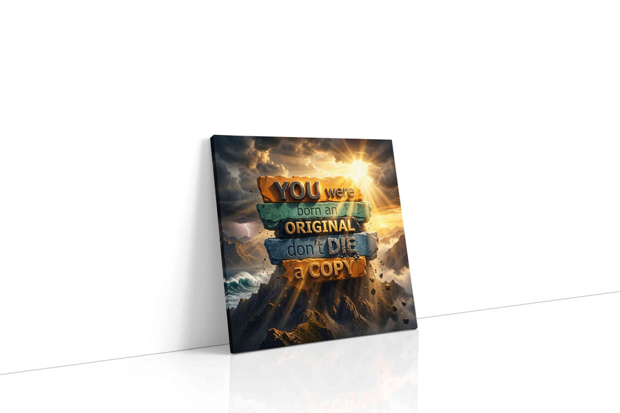 Forged for the Summit motivational canvas print, gallery-wrapped, ready to hang