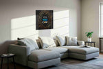 Golden Bloom of Affirmation motivational canvas print, displayed in a living room