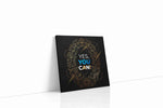Golden Bloom of Affirmation motivational canvas print, gallery-wrapped, ready to hang