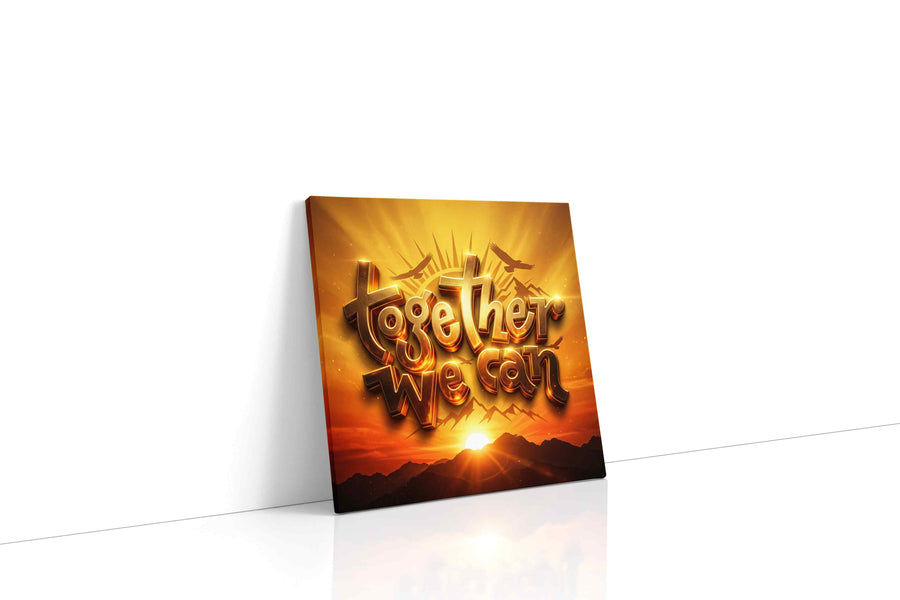Golden Testament Horizon motivational canvas print, gallery-wrapped, ready to hang