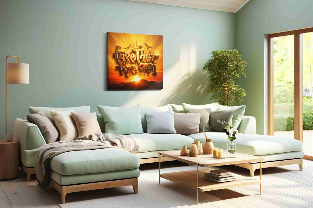 Golden Testament Horizon - Motivational Wall Art, Inspirational Canvas Print, Office Decor