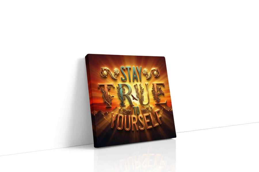 Radiant Truth Rising motivational canvas print gallery-wrapped square canvas studio shot