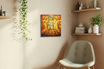 Radiant Truth Rising motivational canvas print, displayed in a living room