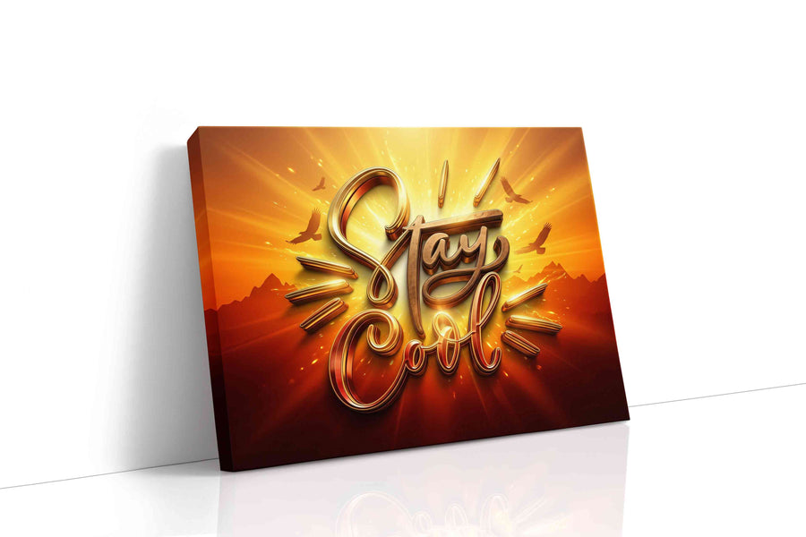 Stay Gold Radiance motivational canvas print gallery-wrapped landscape canvas studio shot