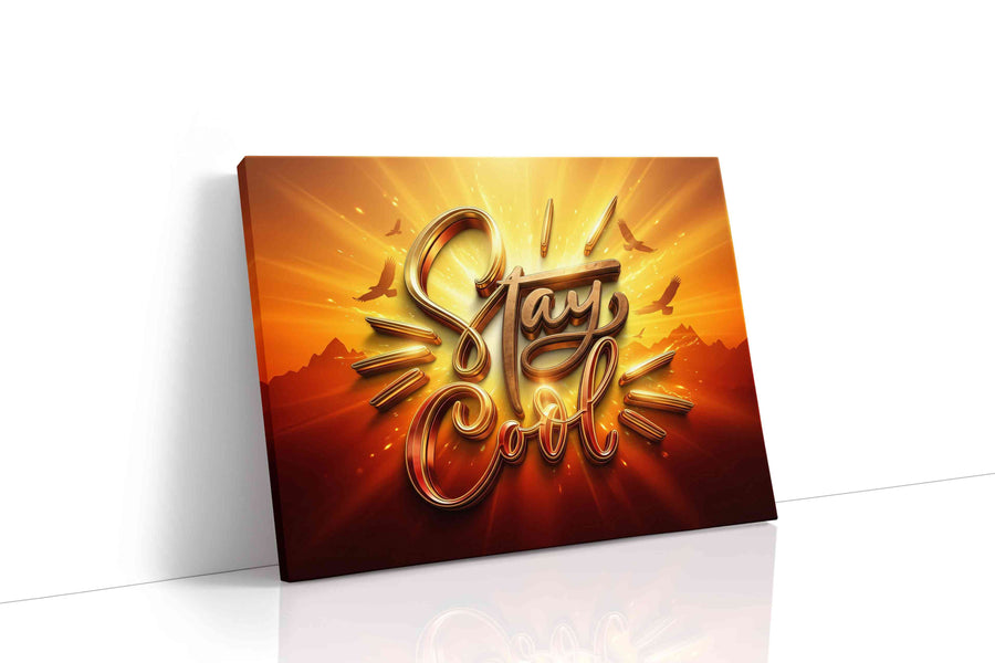 Stay Gold Radiance motivational canvas print, gallery-wrapped, ready to hang