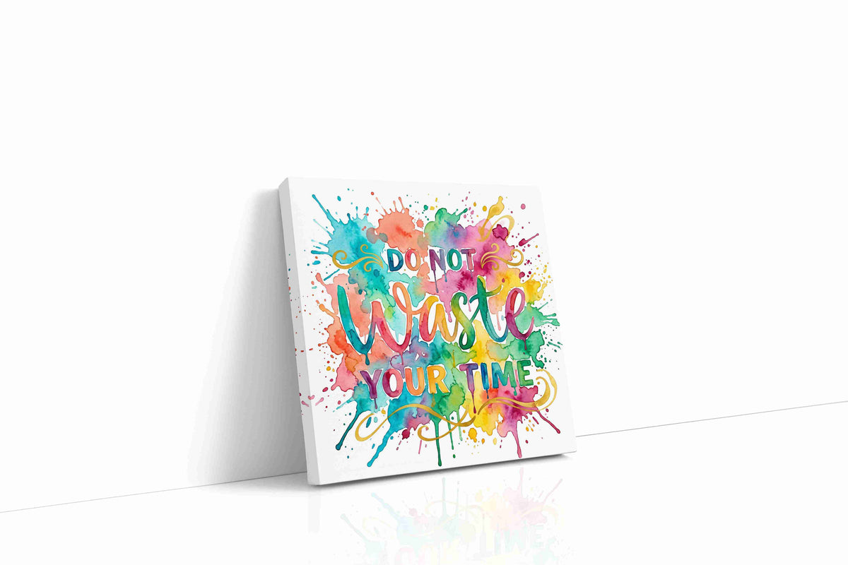 Vivid Grace in Color motivational canvas print gallery-wrapped square canvas studio shot