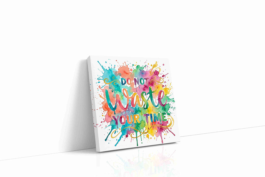 Vivid Grace in Color motivational canvas print gallery-wrapped square canvas studio shot