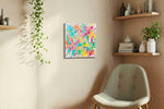 Vivid Grace in Color motivational canvas print, displayed in a living room