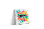 Wish in Watercolor motivational canvas print gallery-wrapped square canvas studio shot