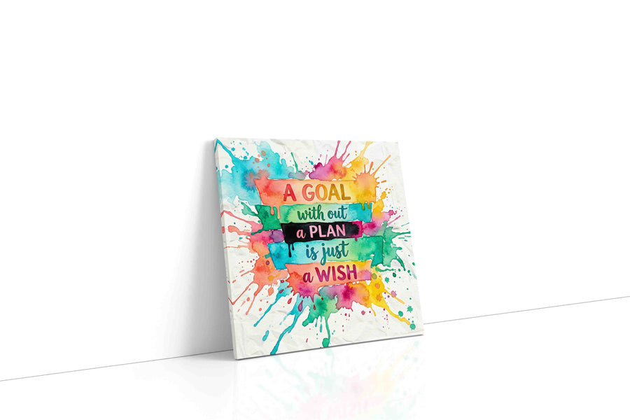 Wish in Watercolor motivational canvas print, gallery-wrapped, ready to hang