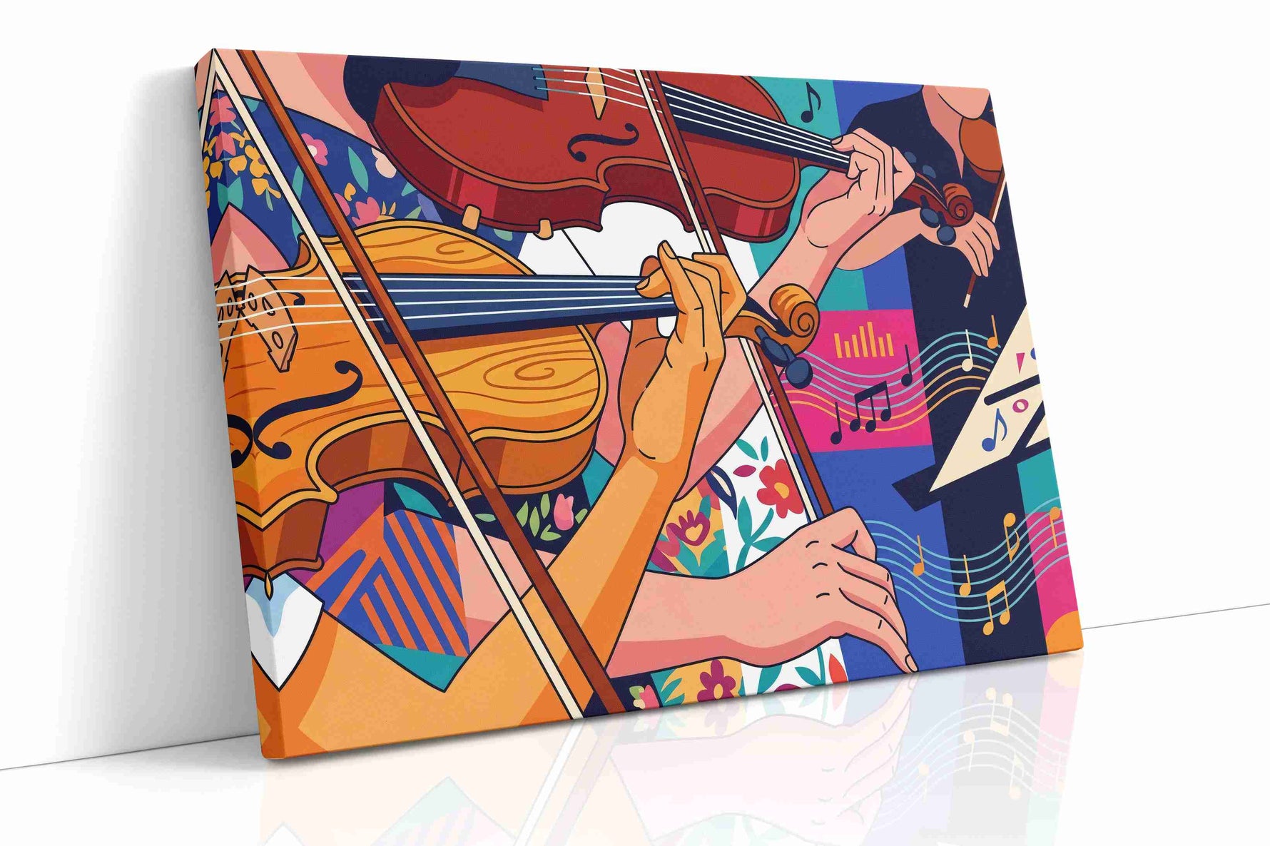 Crescendo in Bloom - Music Wall Art, Musical Canvas Print, Music Room Decor