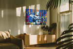 Neon Serenade of Tomorrow music canvas print in a hung canvas mockup