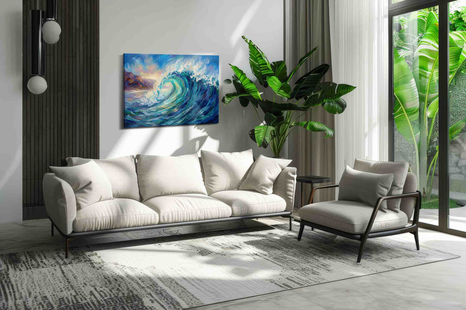 Aurora Tide Rising - Coastal Wall Art, Ocean Canvas Print, Beach House Decor