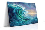 Celestial Tide Awakening - Coastal Wall Art, Ocean Canvas Print, Beach House Decor