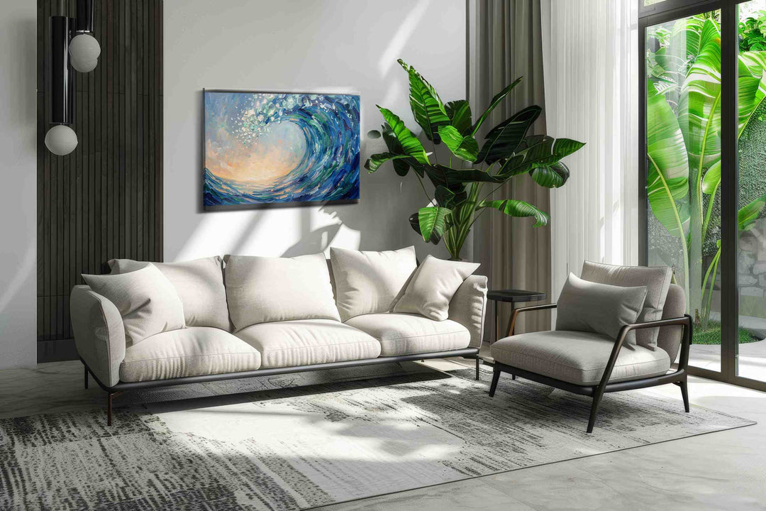 Celestial Tidebreak - Coastal Wall Art, Ocean Canvas Print, Beach House Decor