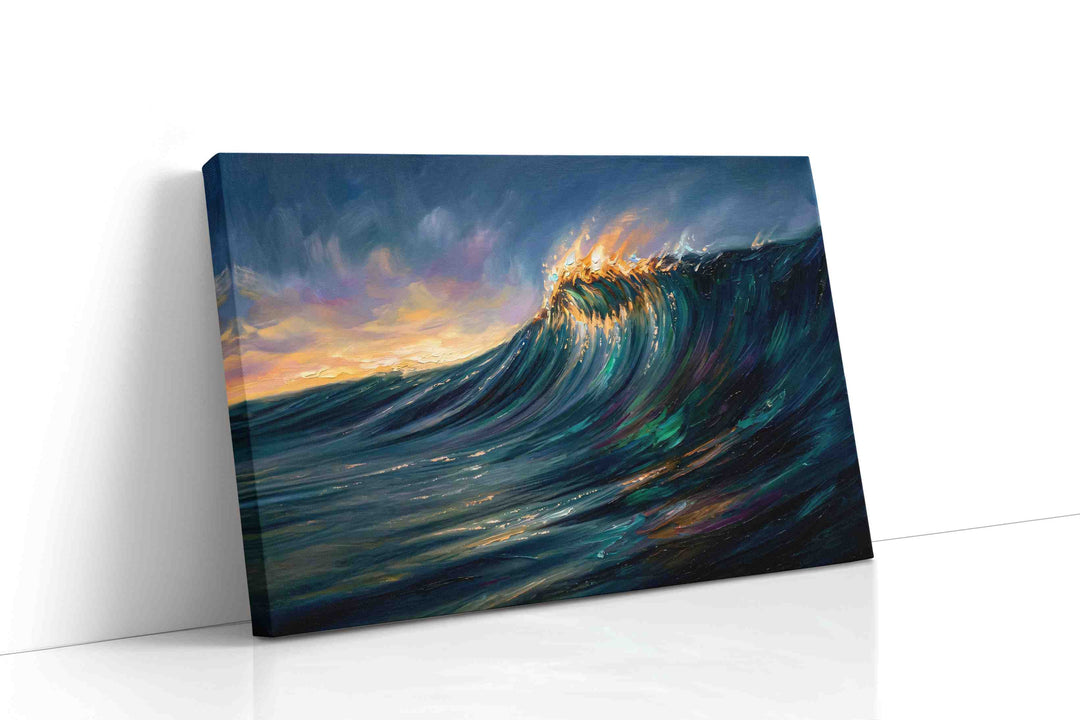 Embercrest Tide - Coastal Wall Art, Ocean Canvas Print, Beach House Decor
