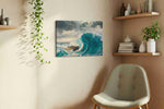 Leviathan Trade Winds ocean canvas print, displayed in a living room