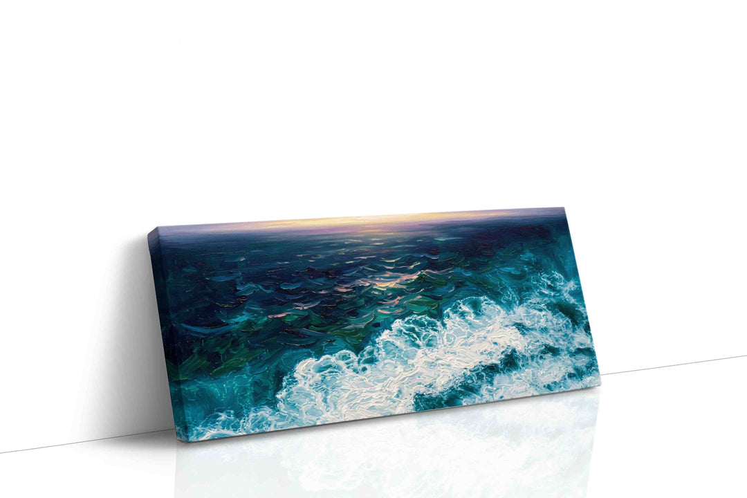 Opaline Tide Reverie - Coastal Wall Art, Ocean Canvas Print, Beach House Decor