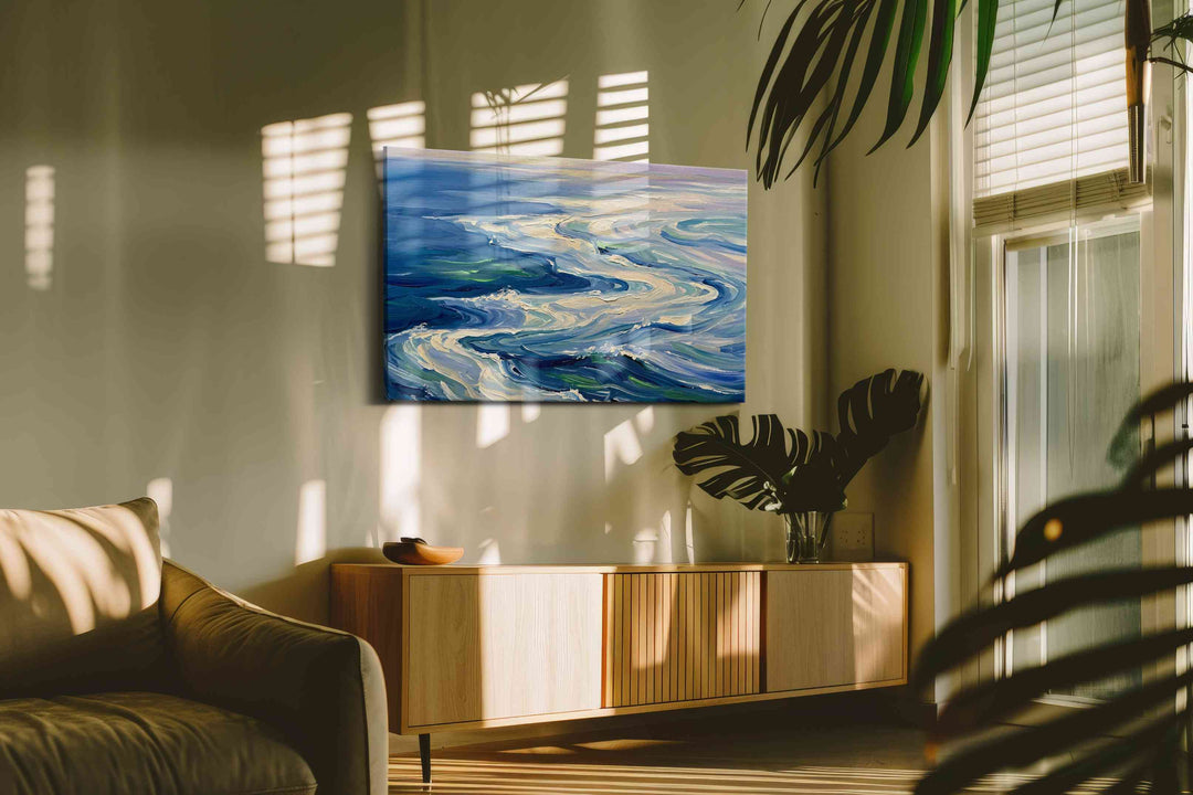 Opaline Tide Reverie II - Coastal Wall Art, Ocean Canvas Print, Beach House Decor