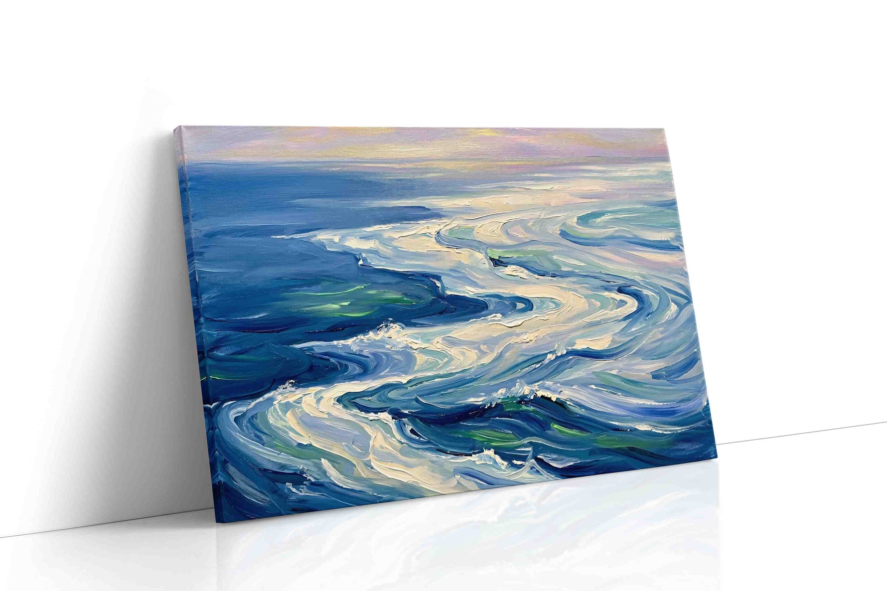 Opaline Tide Reverie II ocean canvas print, gallery-wrapped, ready to hang