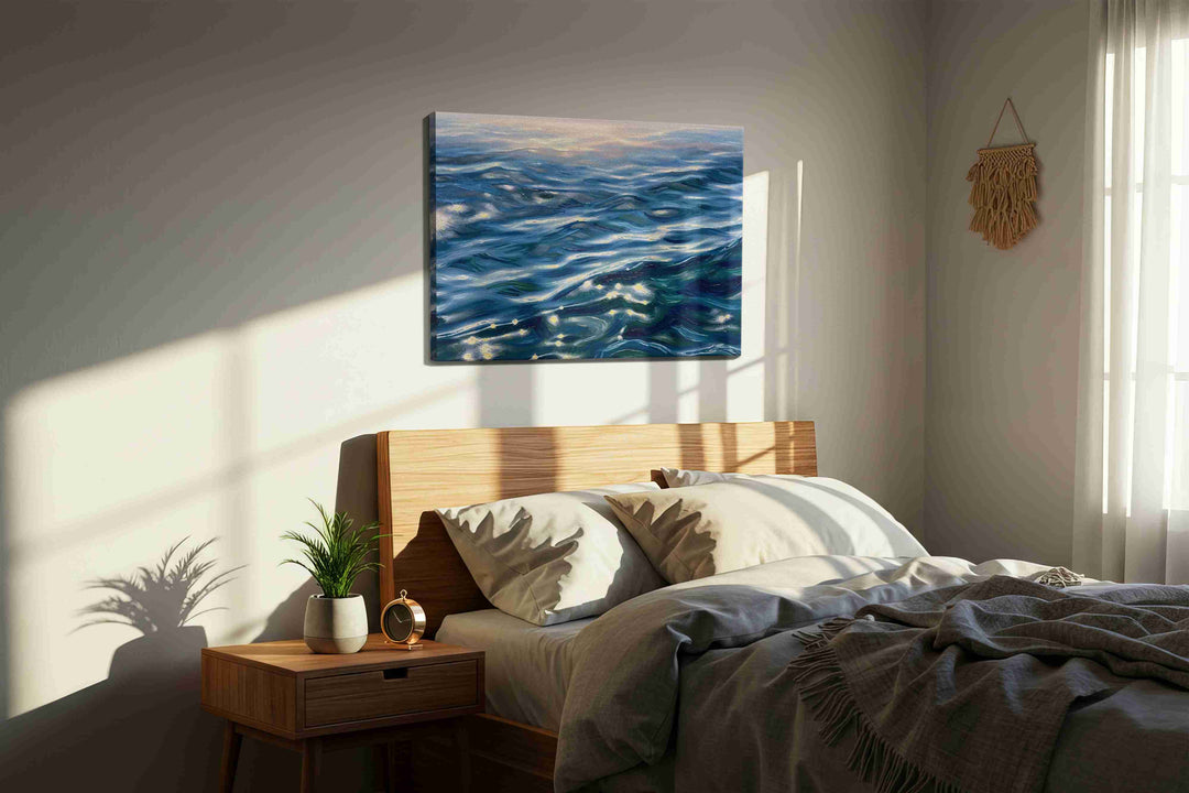 Sea of Fallen Stars - Coastal Wall Art, Ocean Canvas Print, Beach House Decor