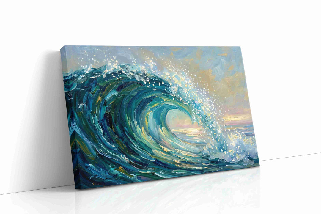 Seafoam Reverie - Coastal Wall Art, Ocean Canvas Print, Beach House Decor
