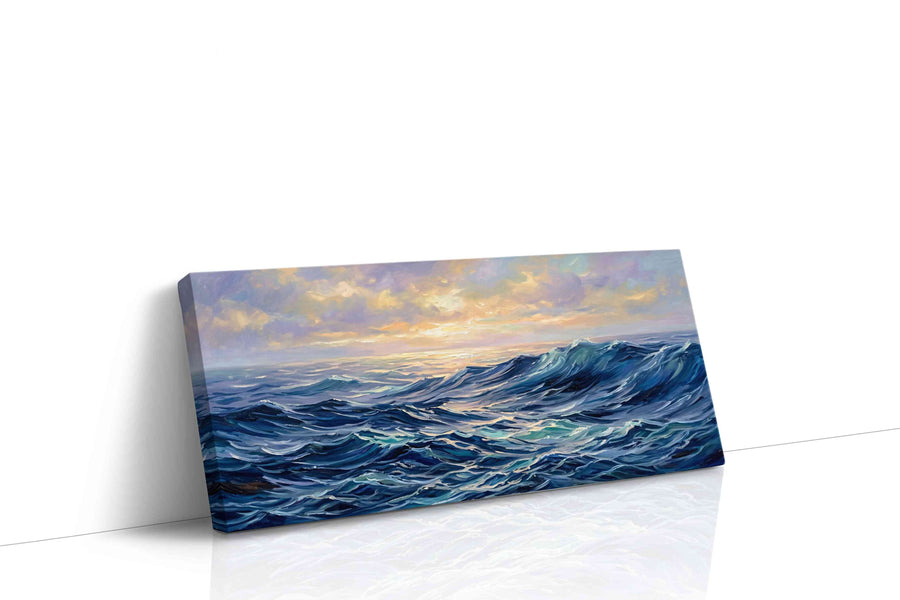 Where Dawn Meets the Tides ocean canvas print, gallery-wrapped, ready to hang