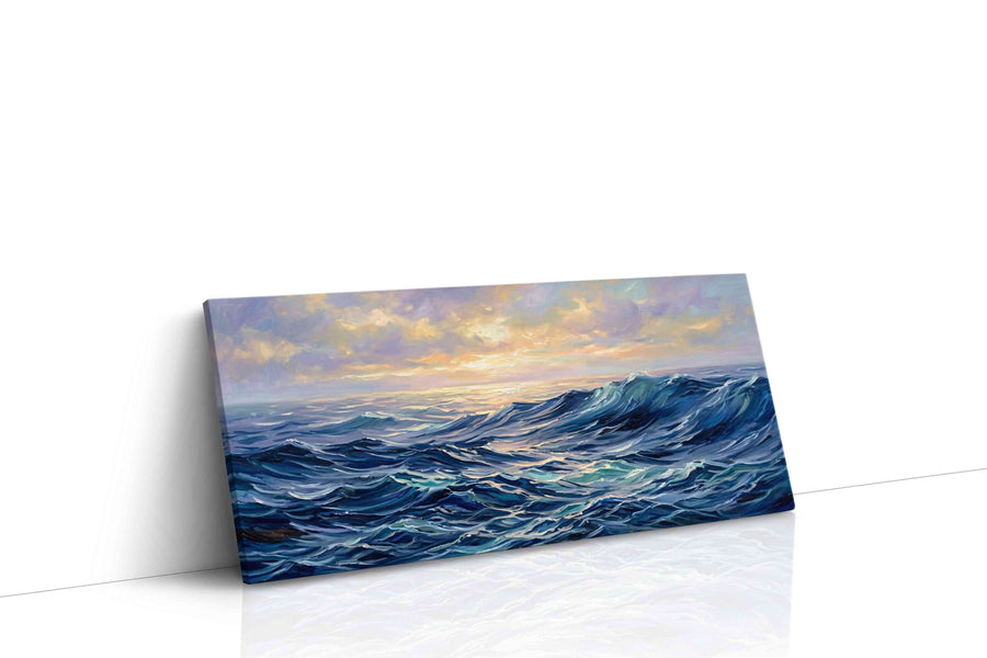 Where Dawn Meets the Tides ocean canvas print gallery-wrapped landscape canvas studio shot
