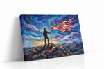 Liberty in the Tempest patriotic canvas print gallery-wrapped landscape canvas studio shot