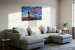 Liberty in the Tempest patriotic canvas print in a living room scene