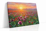 Ember Bloom Horizon III - Poppy Wall Art, Floral Canvas Print, Flower Decor