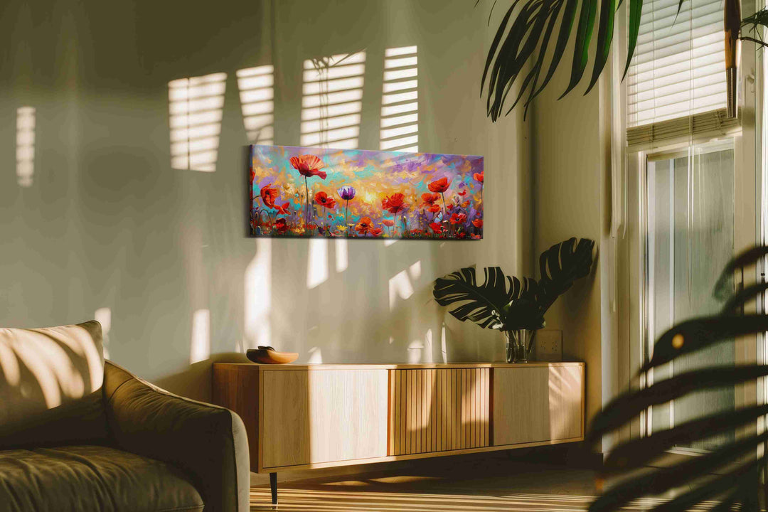 Ember Bloom Reverie - Poppy Wall Art, Floral Canvas Print, Flower Decor