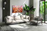 Ember Bloom Reverie II poppies canvas print, on wall, lifestyle preview