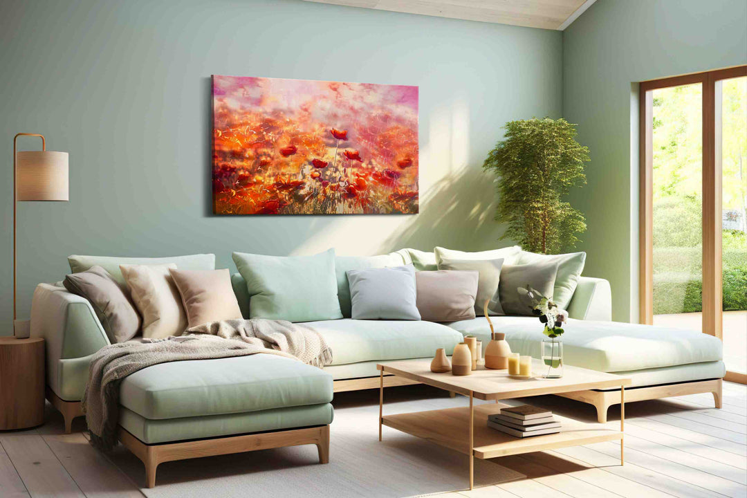 Ember Bloom Reverie II - Poppy Wall Art, Floral Canvas Print, Flower Decor