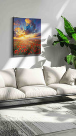 Emberlight Poppy Reverie - Poppy Wall Art, Floral Canvas Print, Flower Decor